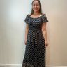 vestido bolinha preto